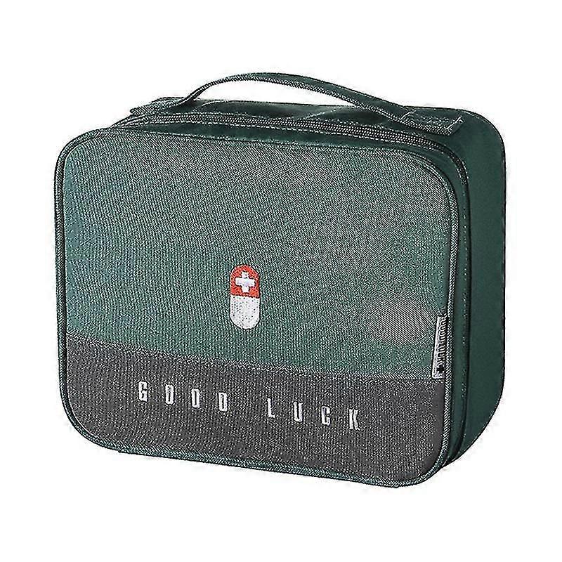 Portable Storage Bag Multifunctional First Aid Kit Compatible With Hiking Green