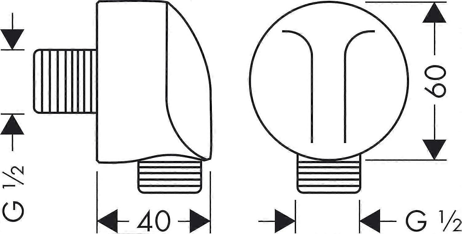 Flexible recessed connection elbow Shower adapter