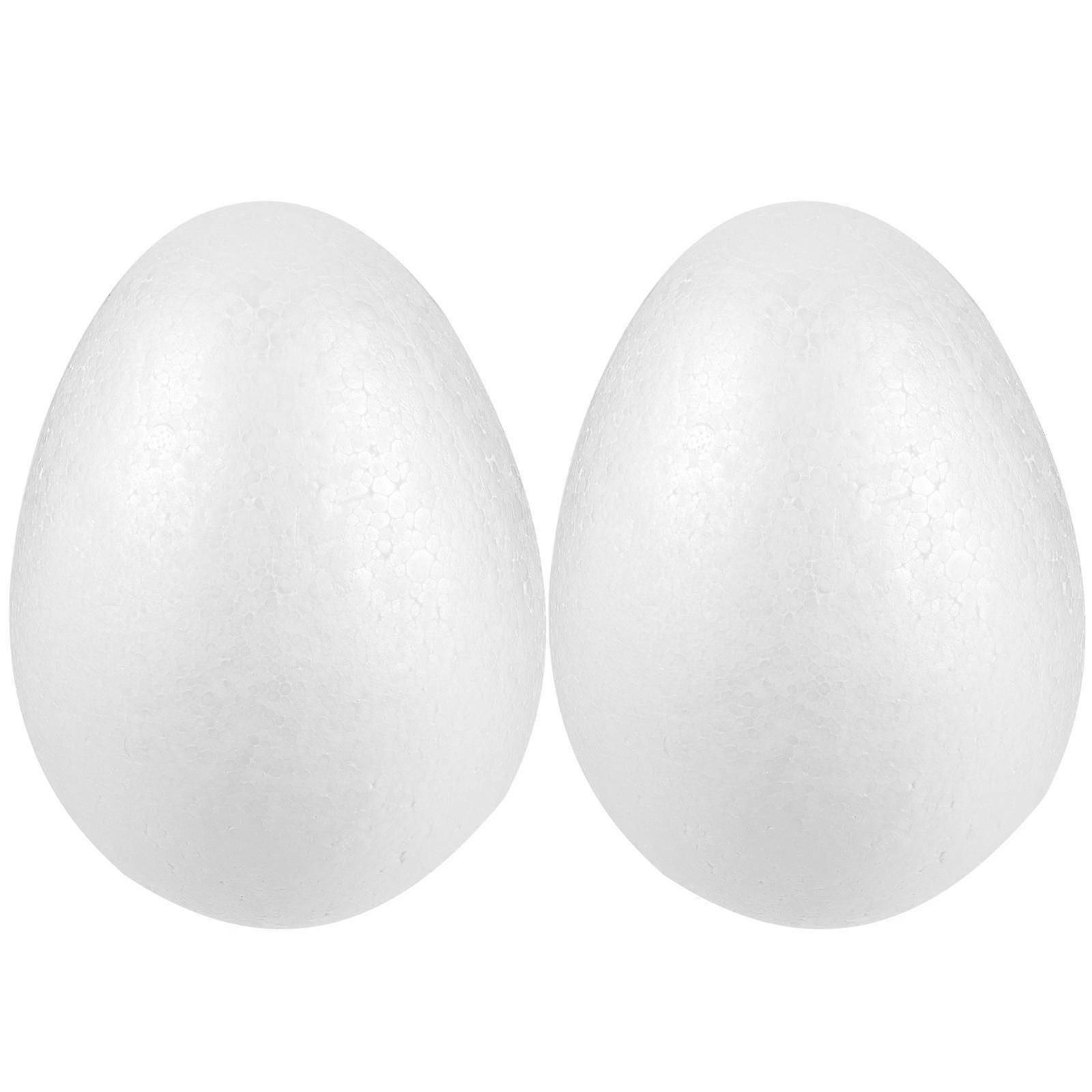Foam Egg Painting Eggs for Decor 2Pcs DIY Easter Solid White Foam Eggs