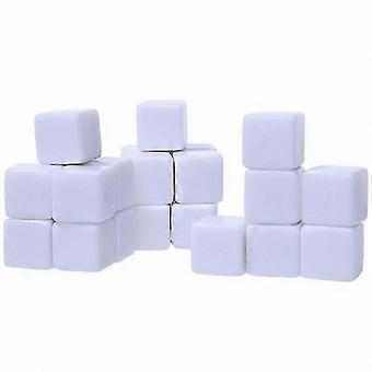 50 Pack Blank Dice Set 16mm 18mm White Cubes for Board Games Classroom Activities Smooth Surface Six-Sided VI