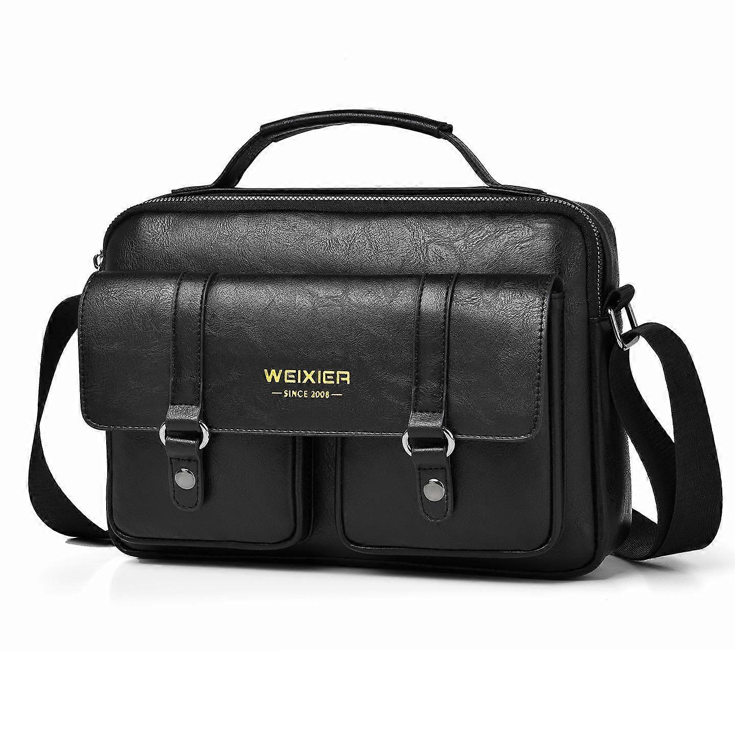 Men Horizontal Briefcase Messenger Bag
