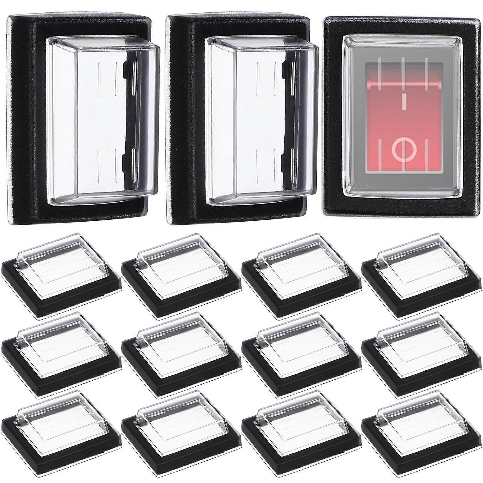 15pcs Button Switch Protective Cover Button Cover Button Dust Cover Button Protector