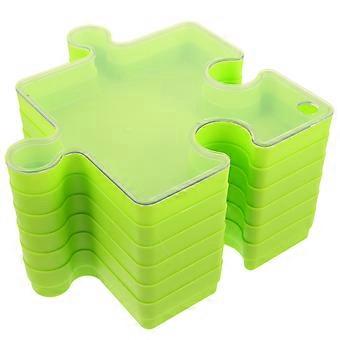 Vassoi di smistamento puzzle da 6 pezzi: organizer per puzzle di grande capacità con coperchio - Scatola portaoggetti per giocattoli per bambini per lo smistamento e la conservazione dei viaggi scolastici a casa