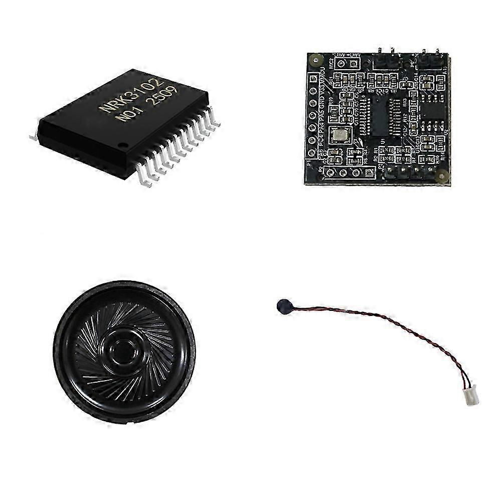 Offline Intelligent Voice Recognition Module Public Version Test Dual-Microphone Noise Reduction Control Recognition