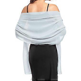 Women Transparent Chiffon Shawl,Elegant Soft Silky,Breathable Lightweight,Evening Dress Wrap Shawl