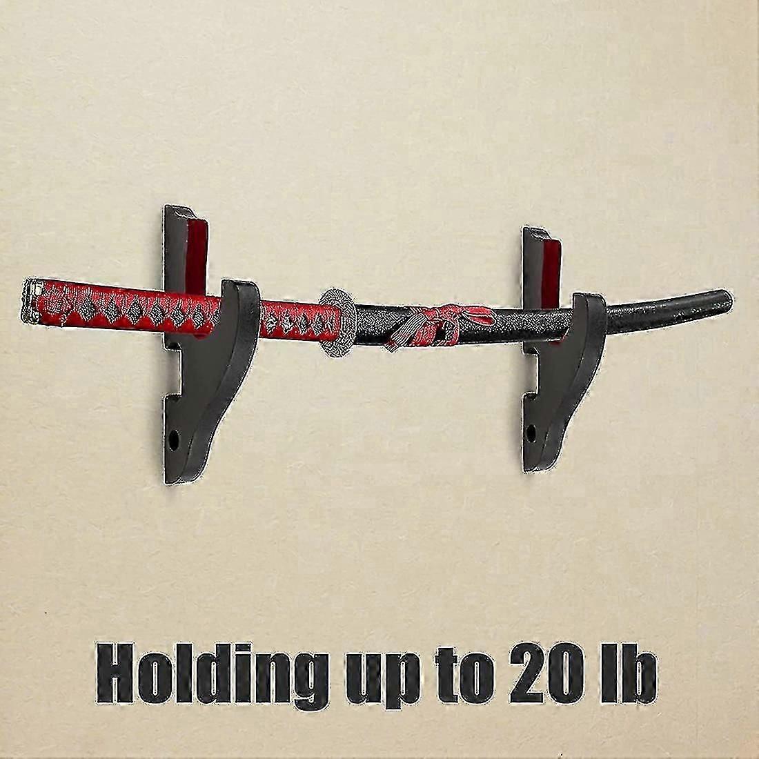 Sword Wall Mount 2set 1-tier Padded Hook Katana Holder