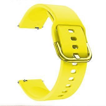 22mm Replacement Watch Band for Haylou Solar LS05 Smartwatch, Soft Waterproof Yellow Silicone Strap