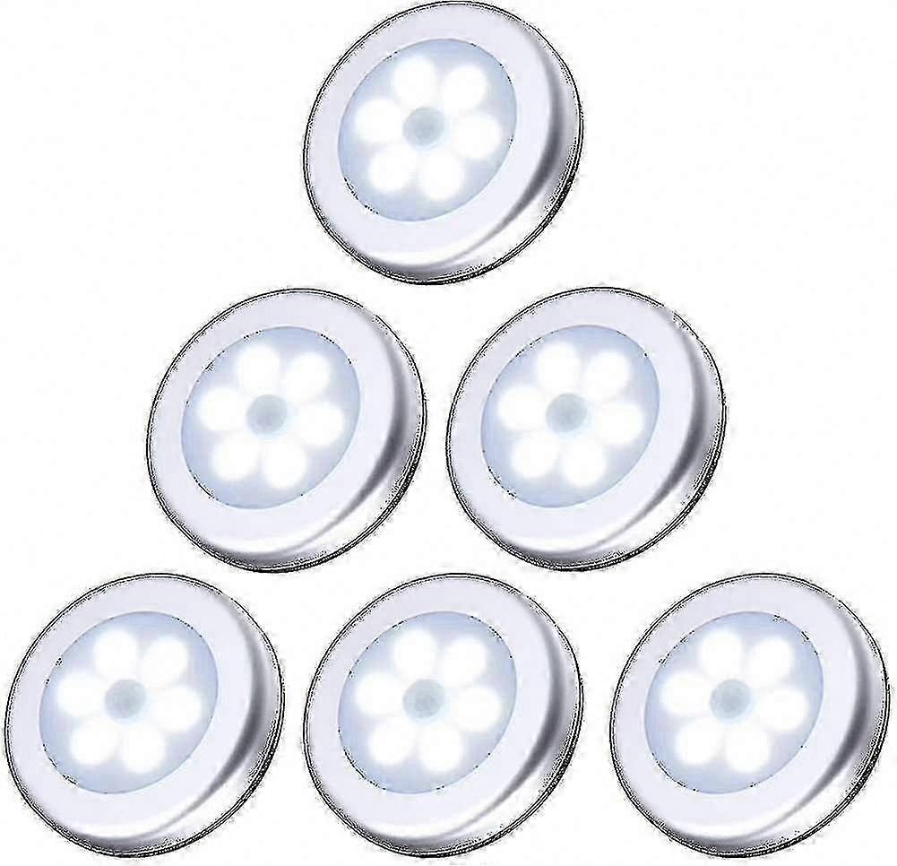 Closet Motion Detector Lamp 6 Pack, Battery Powered LED Sensor Lights