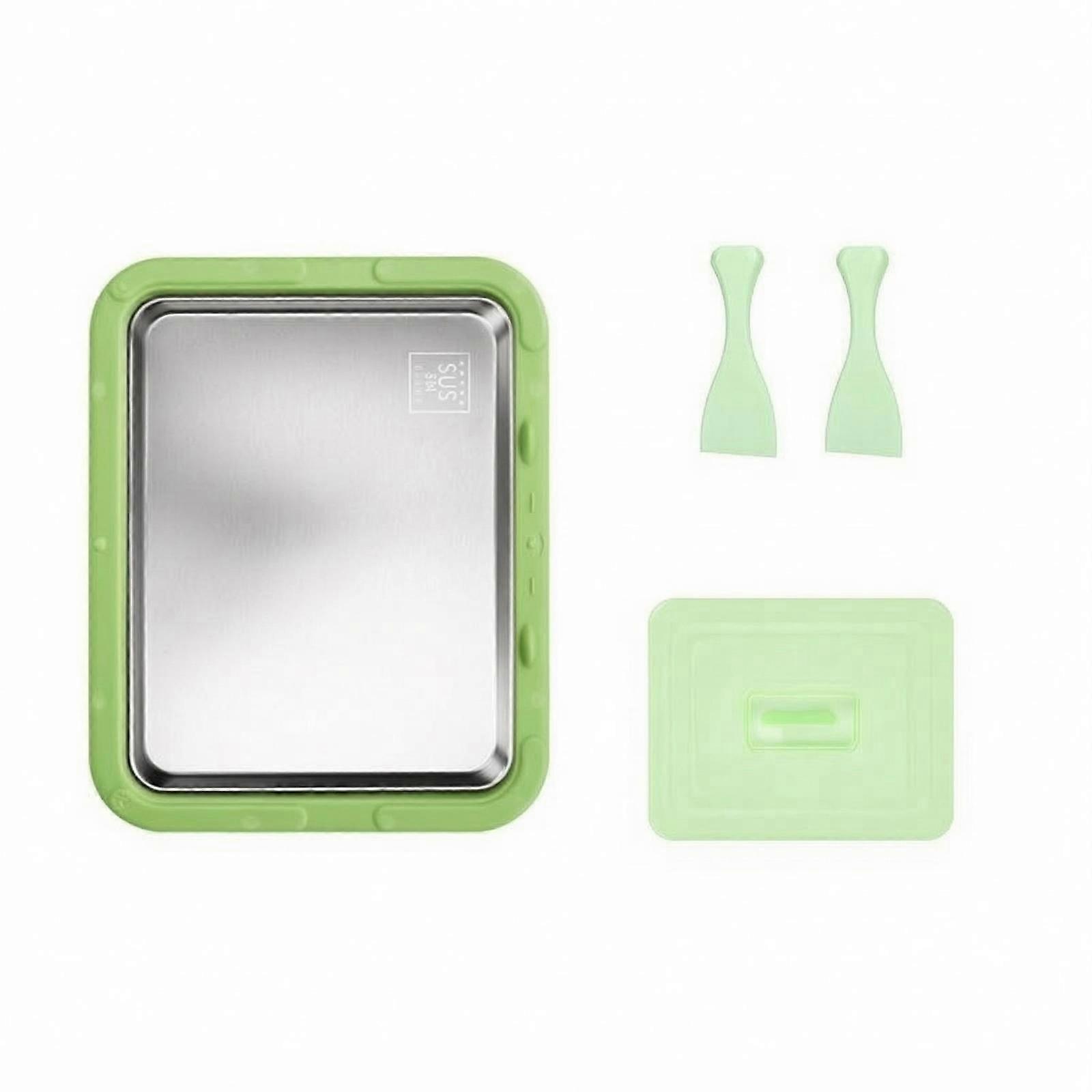 Rectangular Stainless Steel Tray Rounded Corners Tableware Easy to Clean