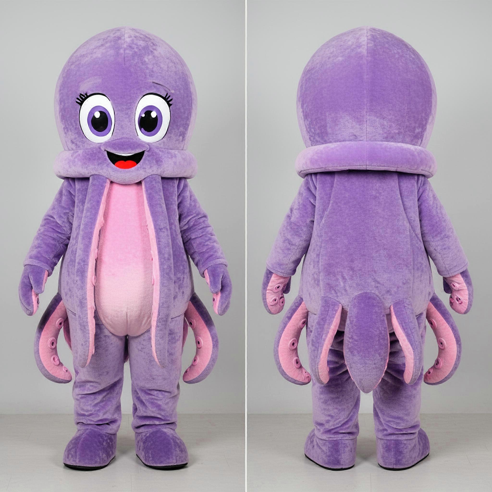 MASTICOT Lavender Plush Cartoon Squid Mascot