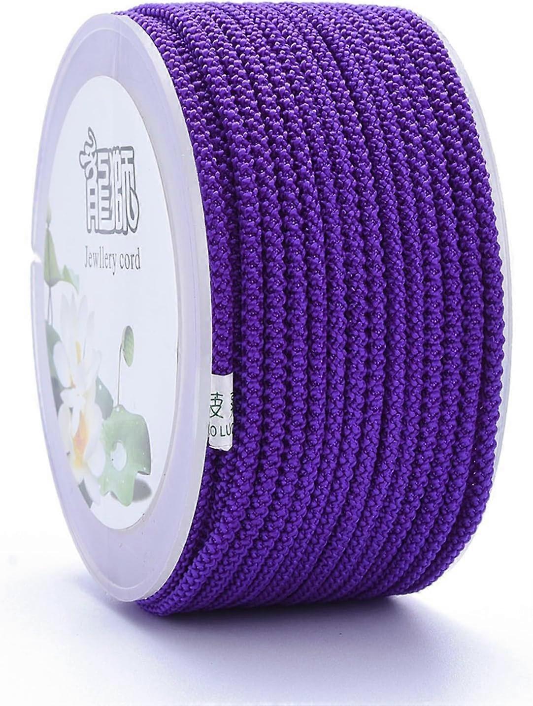 Polyester Cord Purple 2mm 16.4 Yards(15m)/Roll