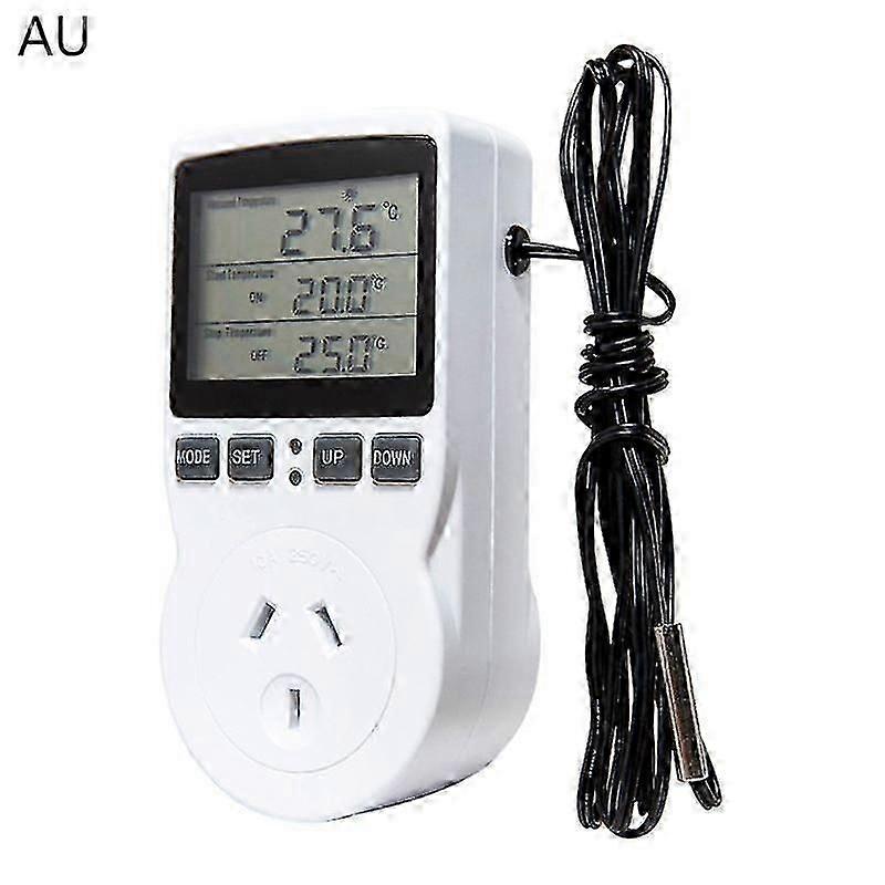 16A Programmable Digital Thermostat Socket Outlet with Timer Switch Sensor Probe