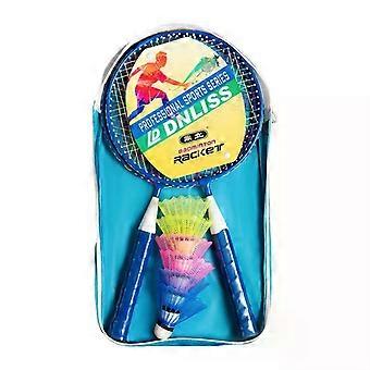 Kids Badminton Rackets Set with Soft Grip Oversize / Lightweight Shuttlecocks Racquet with Carry Bag for Children 2 Player