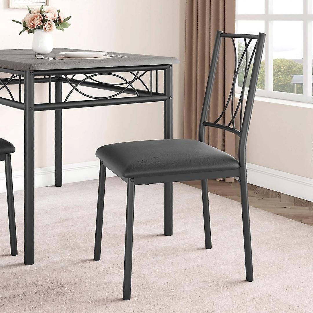 Dining Table Set for 4 Rectangle Kitchen Table Set with 4 Upholstered Chairs