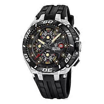 Festina Gents Chrono Bike Black 46mm Silicone Strap Sports Watch F20755-8