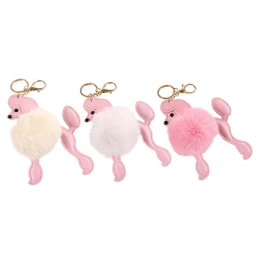 Dog Shape Hanging Decor Key Ring for Backpack 6Pcs
