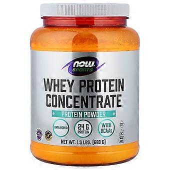 NOW Alimentos, Esportes, Whey Protein Concentrado de Proteína em Pó, Sem sabor, 1,5 lbs (680 g)