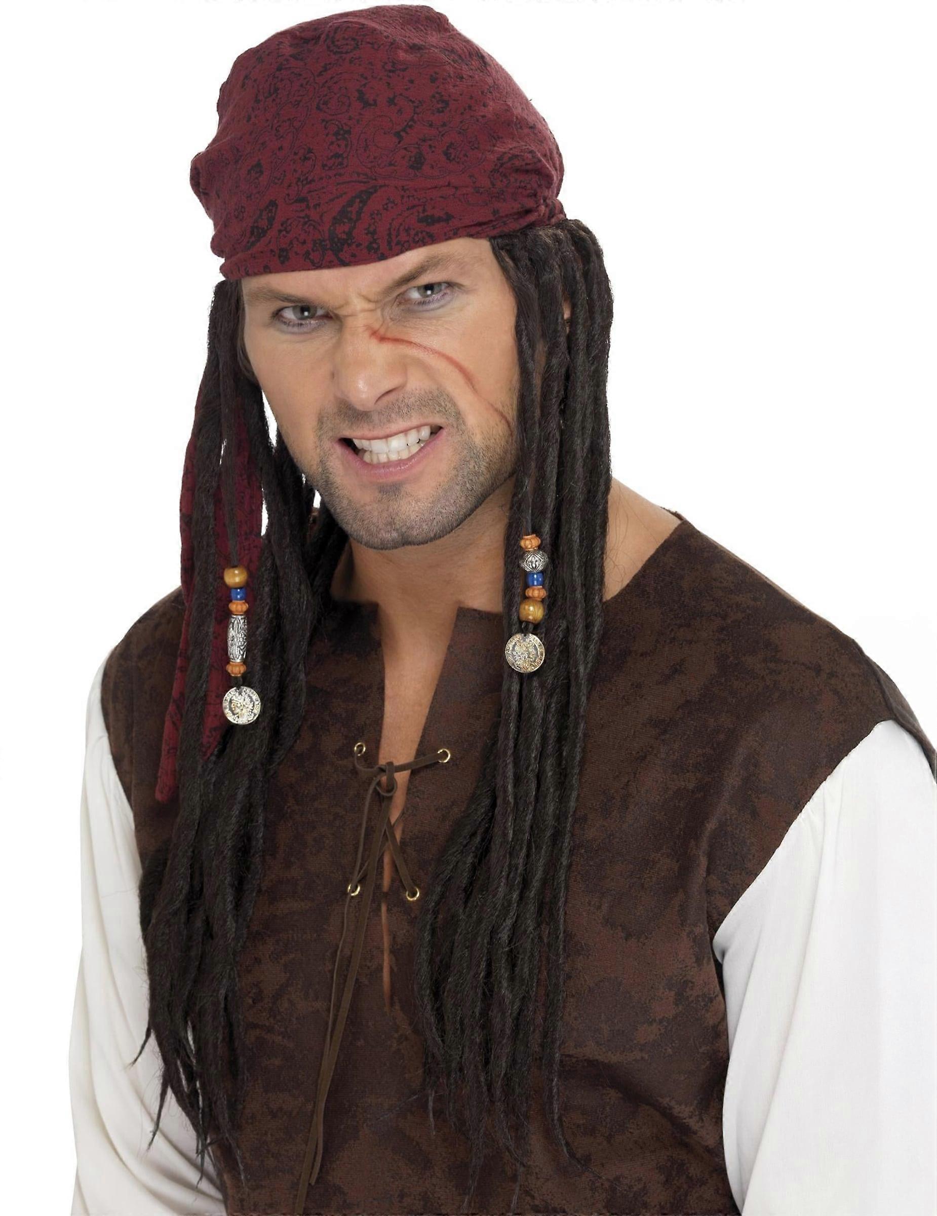 Men's pirate dreadlocks wig