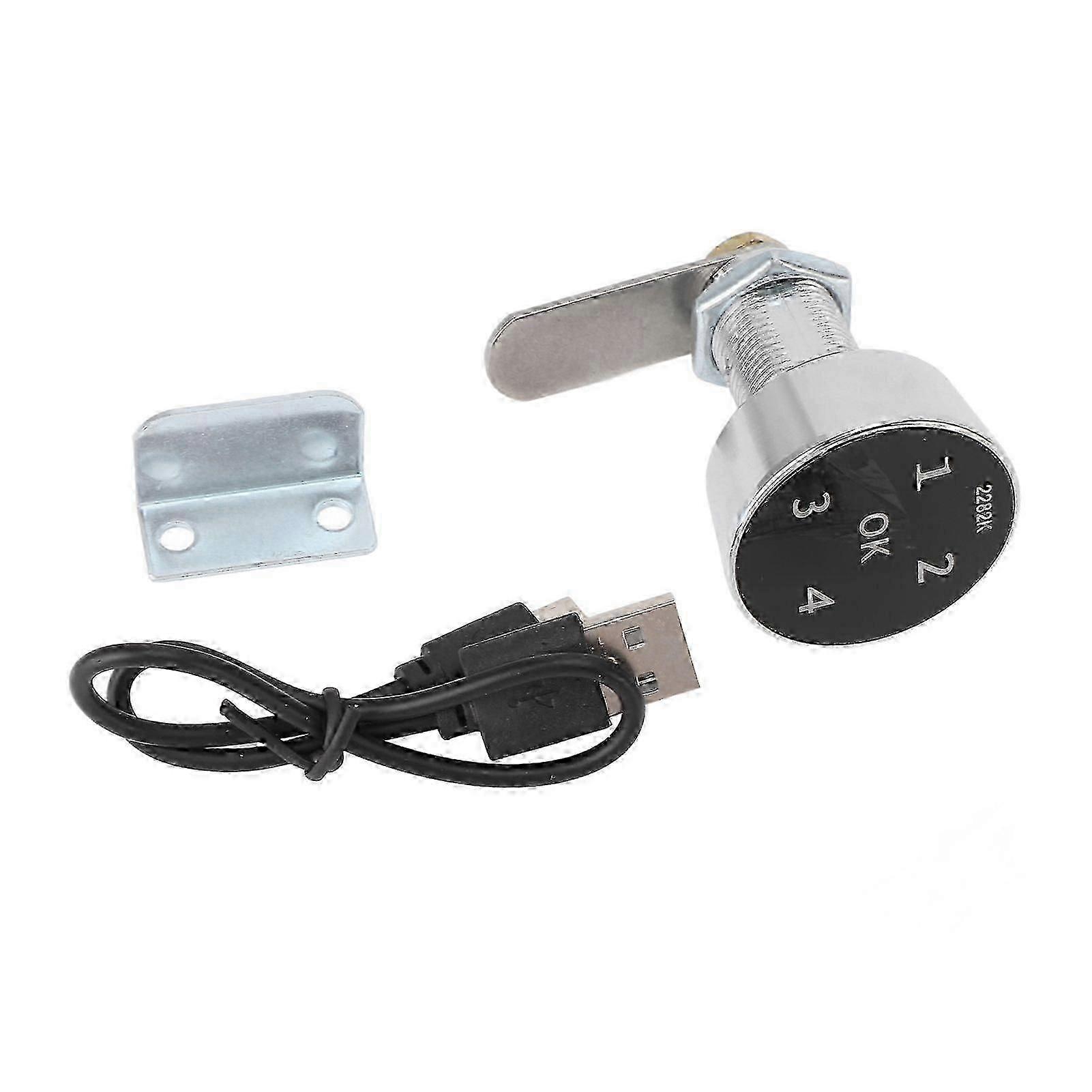 Electronic security lock with code. Aluminum smart touch keypad and digital password compatible with cabinets, toolboxes, mailboxes, filing drawers, a