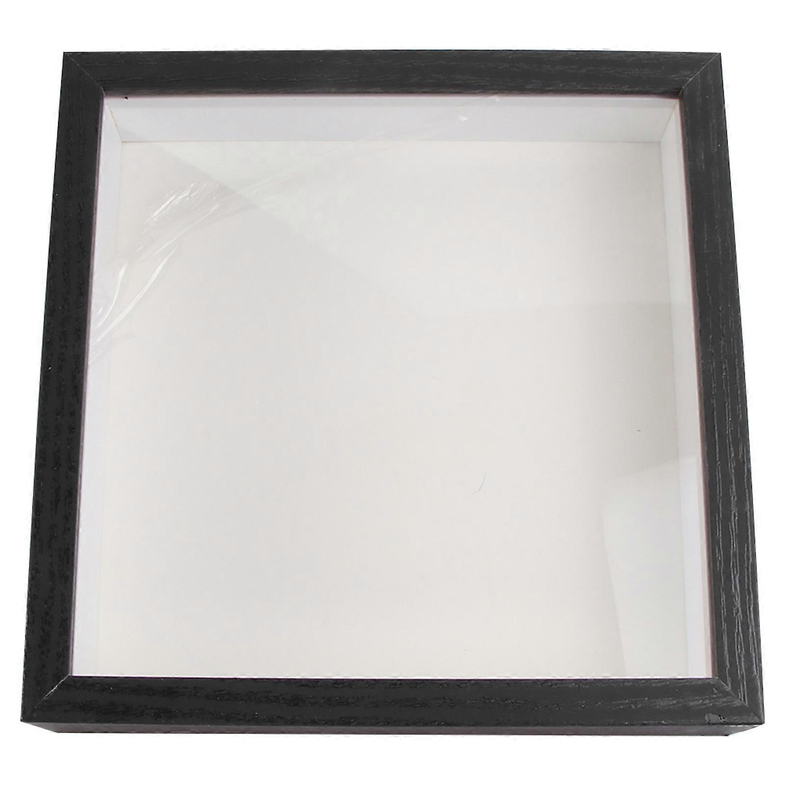 Memory Frame Square Specimen Display Storage Container Black 1Set