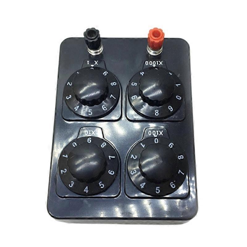 Electrical Experiment Resistor Box 4 Adjustable Settings Resistance Box 9999 Ohm Physics Teaching Device