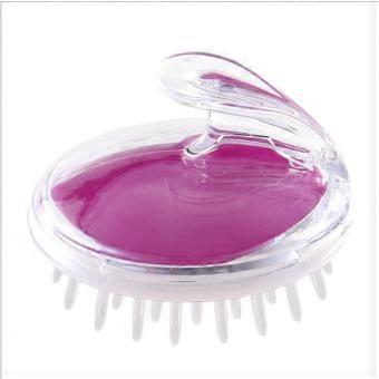 Bright Purple Silicone Scalp Massage Brush for Deep Cleaning and AntiDandruff Hair Washing