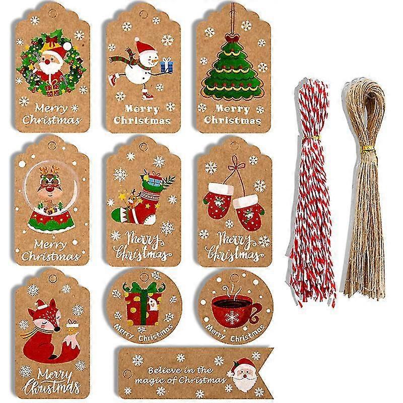 100pcs Kraft Christmas Gift Tags