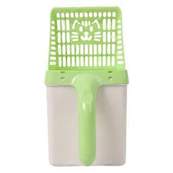 Cat Litter Scoop with Bag Holder – Mess-Free Kitty Litter Cleaning, Durable Plastic, Easy to Use lj