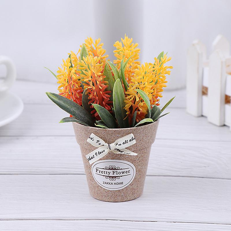 Yapay Bitki Dekoratif Çiçekler Sahte Çiçekler Mini Saksı Bonsai Yeşil Bitki