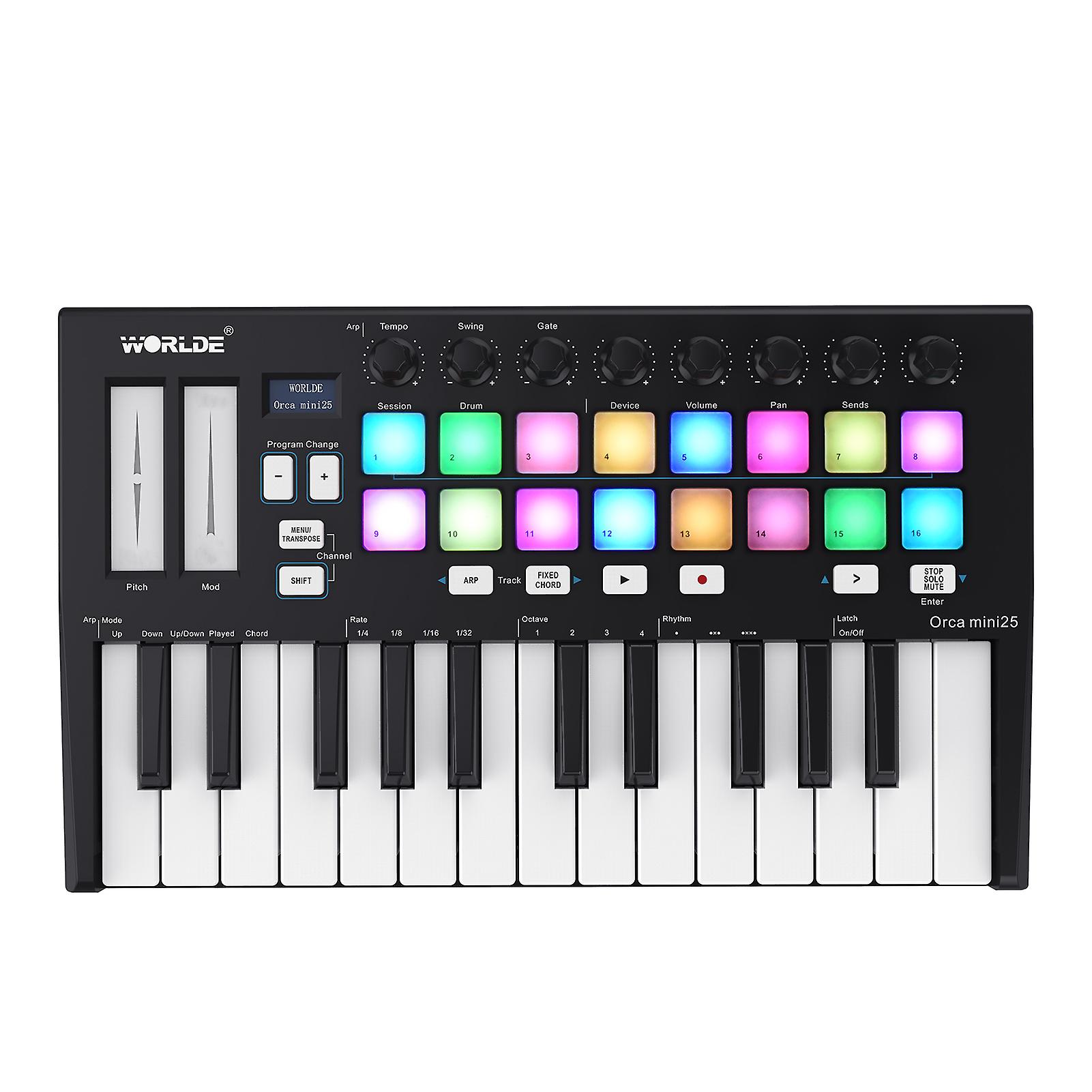 Mini25 Controller Tastiera Midi Usb Portatile a 25 Tasti