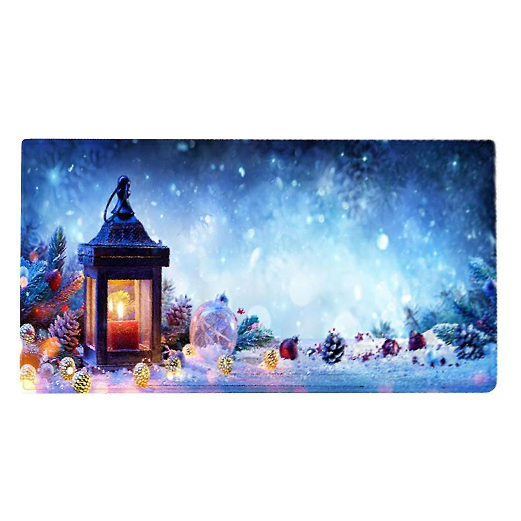 Living Room Floor Mat Carpet Bedroom Area Rug for Christmas Dark Blue