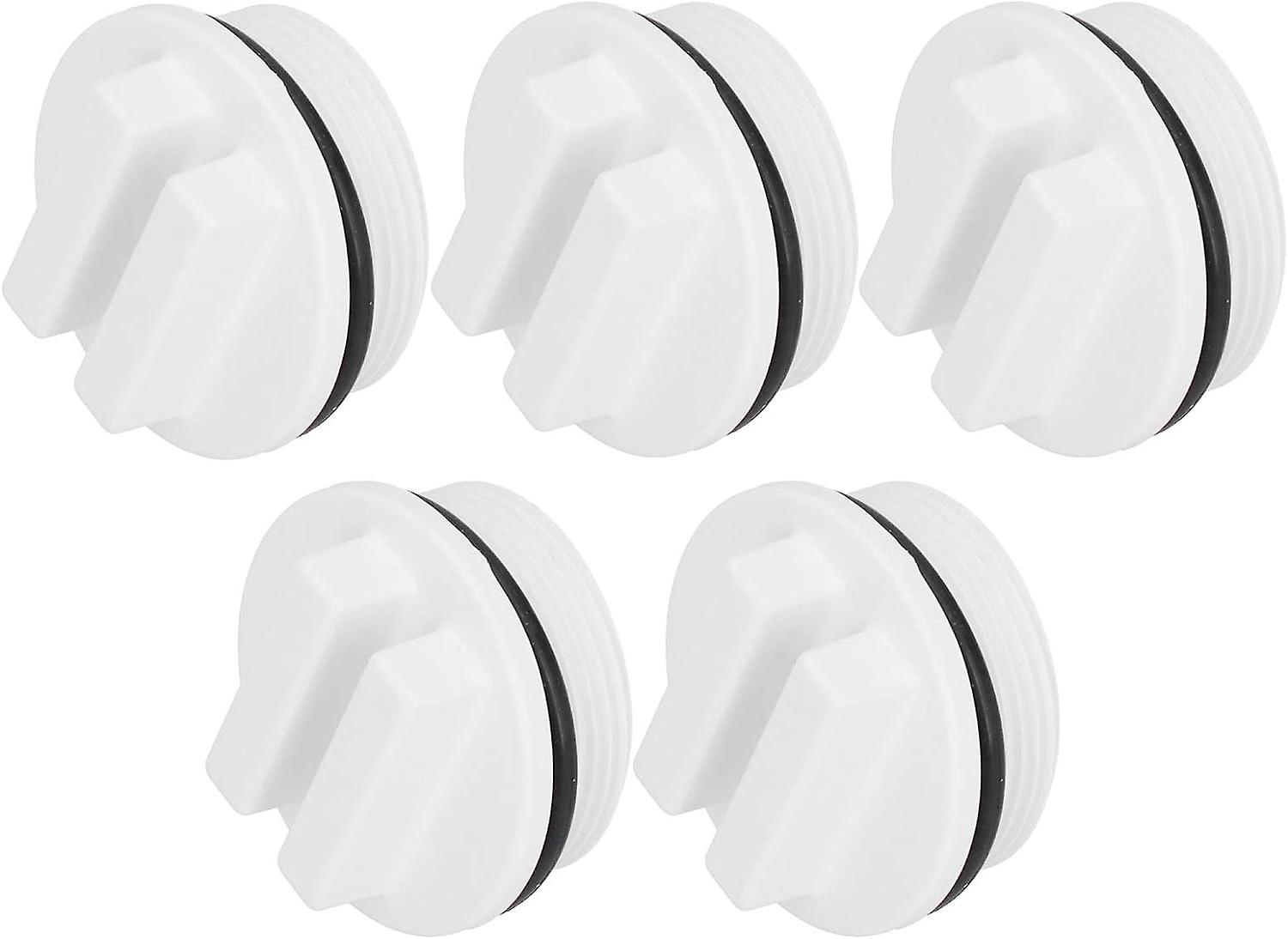 5 Pieces 1.5in Threaded Pool Spa Return Line Winterizing Plug Filter Drain Plug with O-Ring