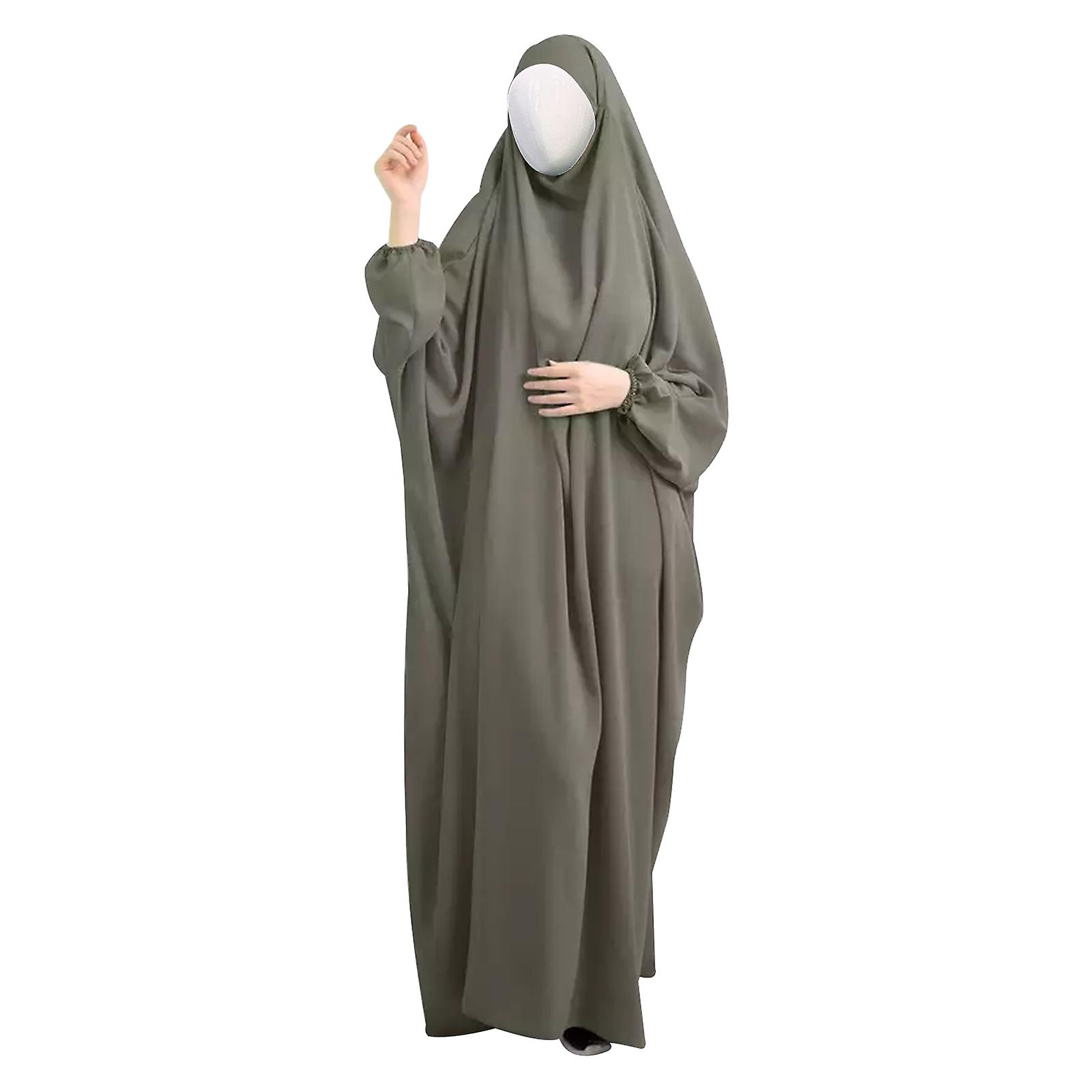 10% de réduction sur la robe musulmane Ramadan une pièce robe de prière Hijab avec capuche Abaya Dubaï couverture complète Islam Robe Nouveau