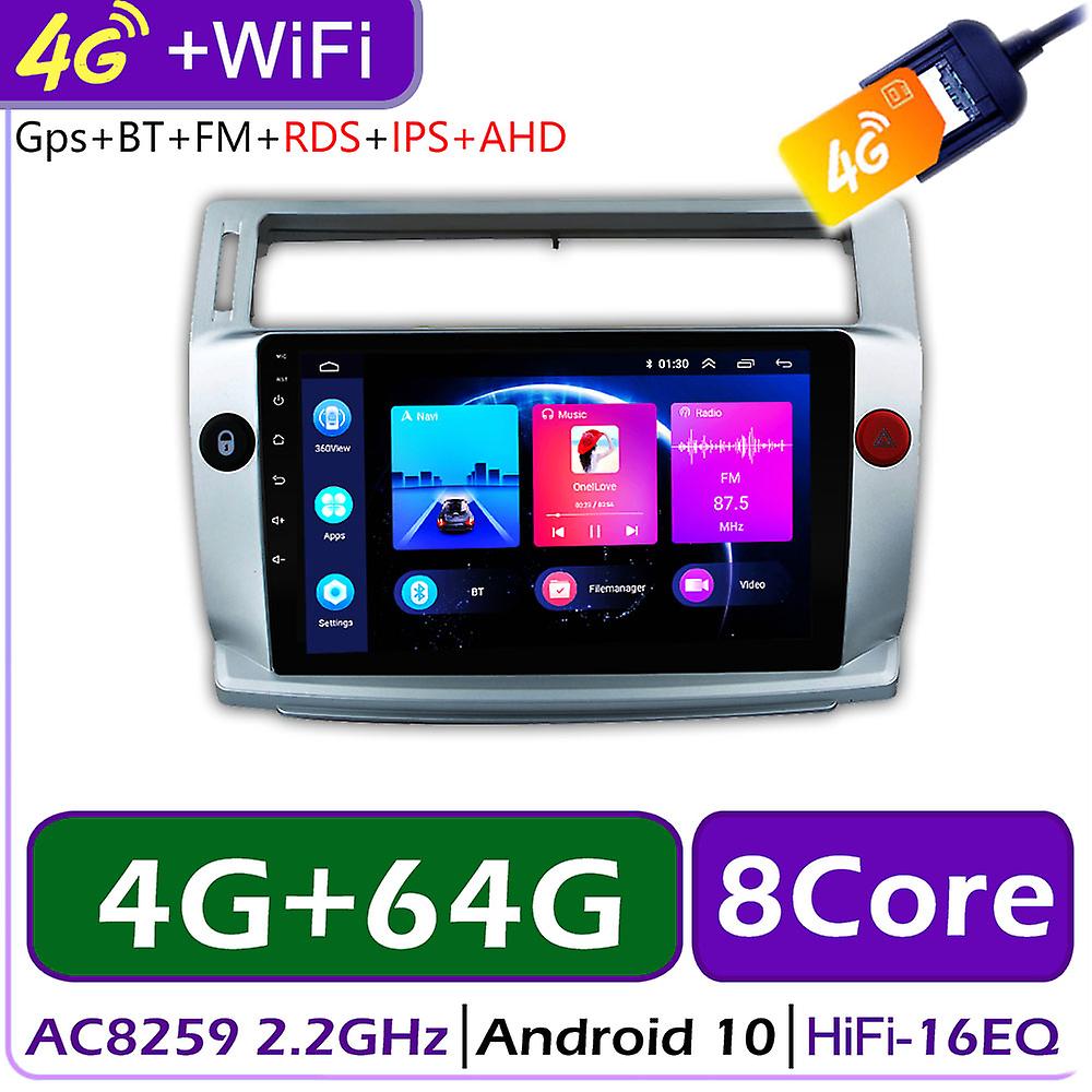 For Citroen C4 C-triomphe C-quatre 2004 2005 2006 2007 2008 2009 2 Din Car Radio Multimedia Video Player Android 2din Carplay