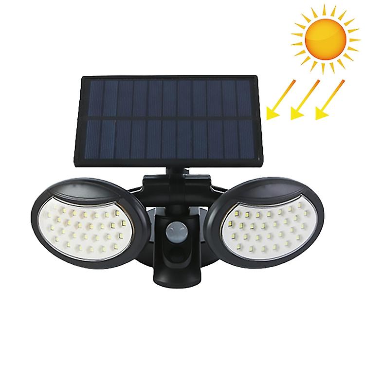 56 LEDs Courtyard Double Heads Rotatable Solar Wall Light