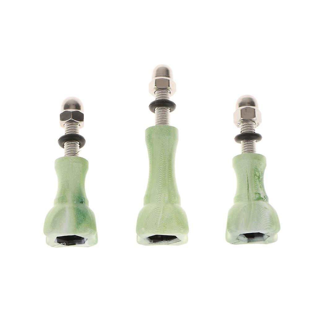 3Pieces Thumbscrew Thumb Knob Screw Set for  Hero 5 4 3 2 Session Green