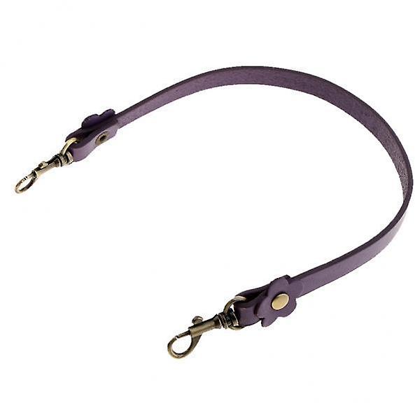 2x40cm Leather Strap for Small Bag Handle DIY Handbag Replacement dark purple