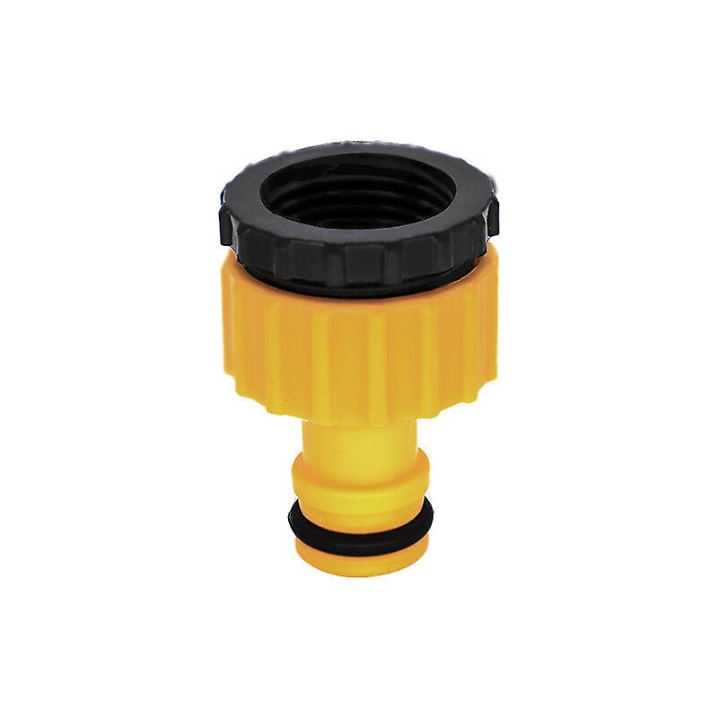 Plastic 3/4'' and 1/2'' BSP 2in1 Hose Nozzle Threaded Flow Tap Connector Threaded Faucet Adapter 2 Pack,Fontainebleau