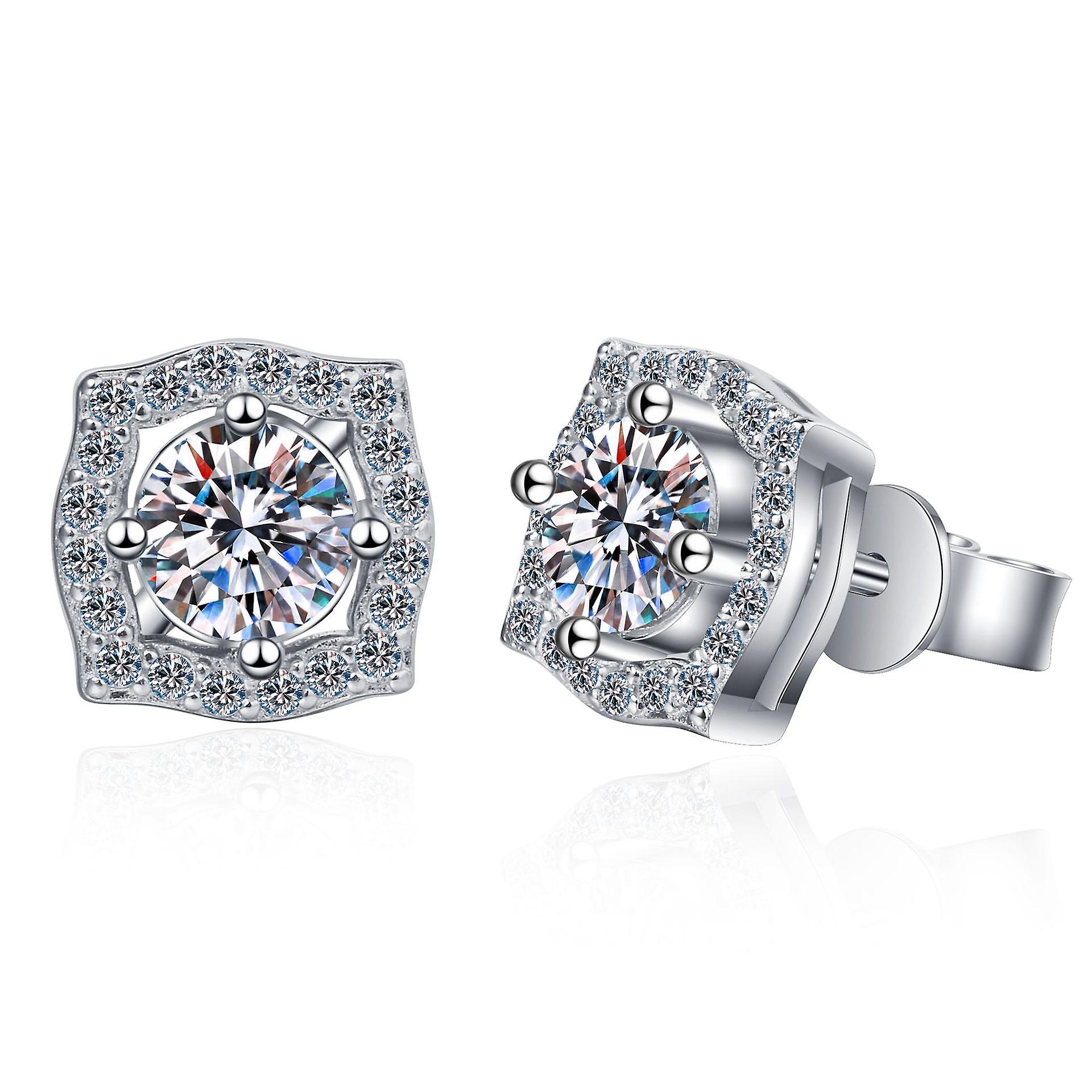 925 Sterling Silver Moissanite Earrings