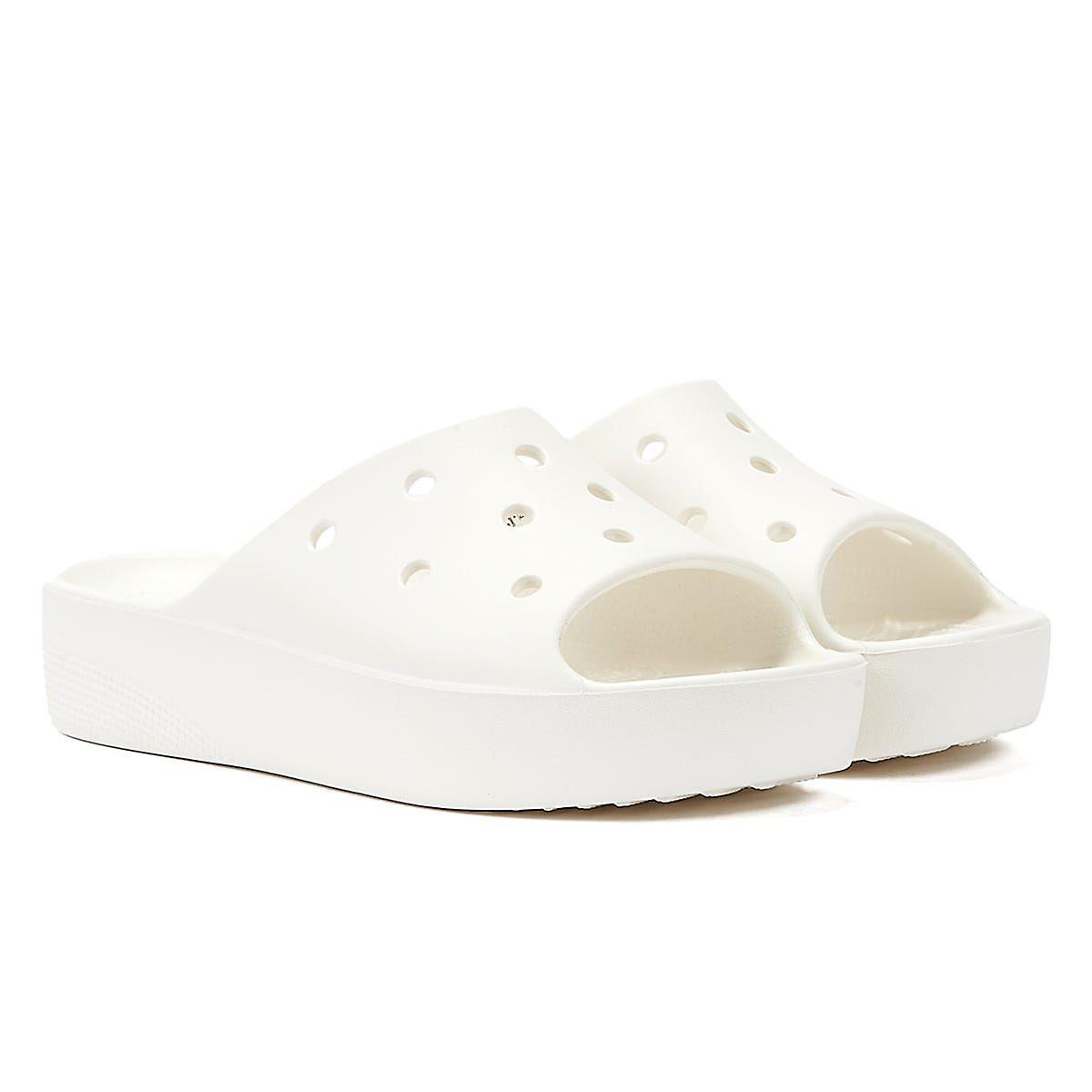 Crocs Classic Platform Women's White Slides