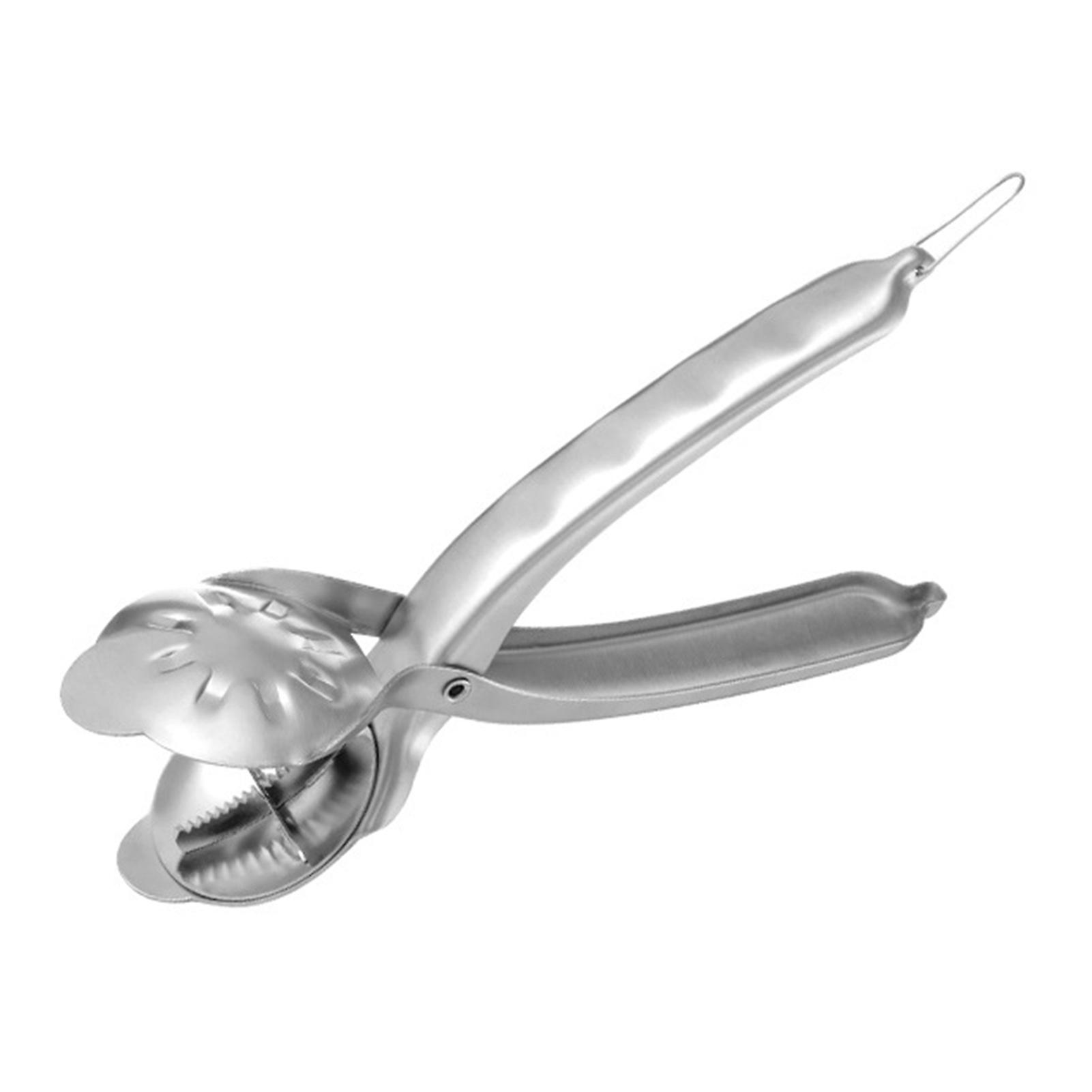 Stainless Steel Automatic Rebound Chestnut Shell Opener Non-Slip Handle Nuts Opener for Small Nuts