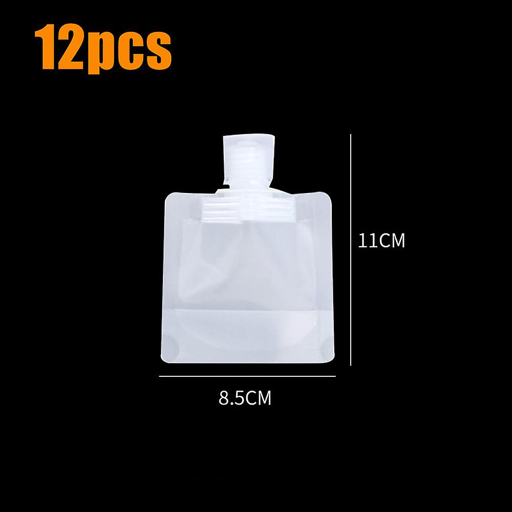 12 Portable Travel Fluid Makeup Packing Bag Transparent Clamshell Packaging Bag