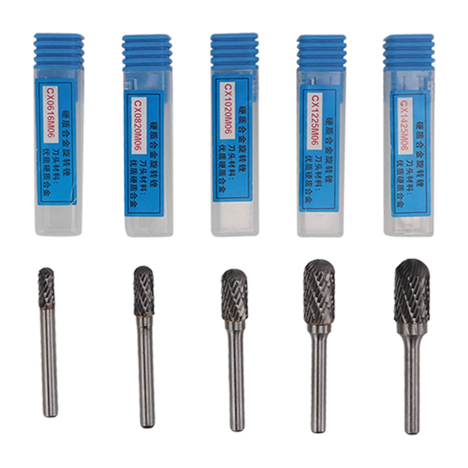 Carbide Rotary Burr Bit Double Cut 6mm Shank Grinding File for Car Boat Aviation Polishing Drilling