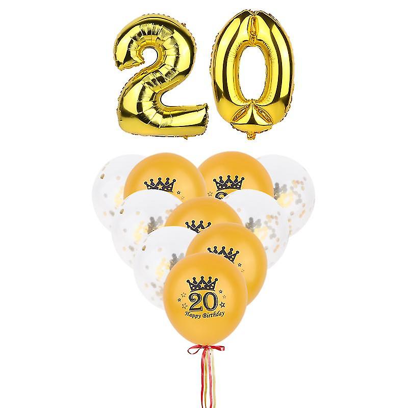 12pcs Birthday Latex Balloons