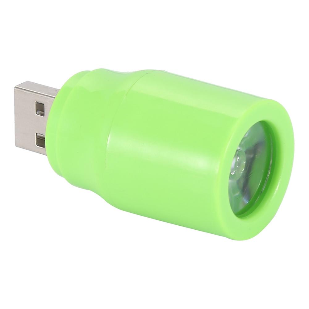 5V 1W Durable Mini Plastic USB LED Lamp Light for Study Desk Green without USB Hose