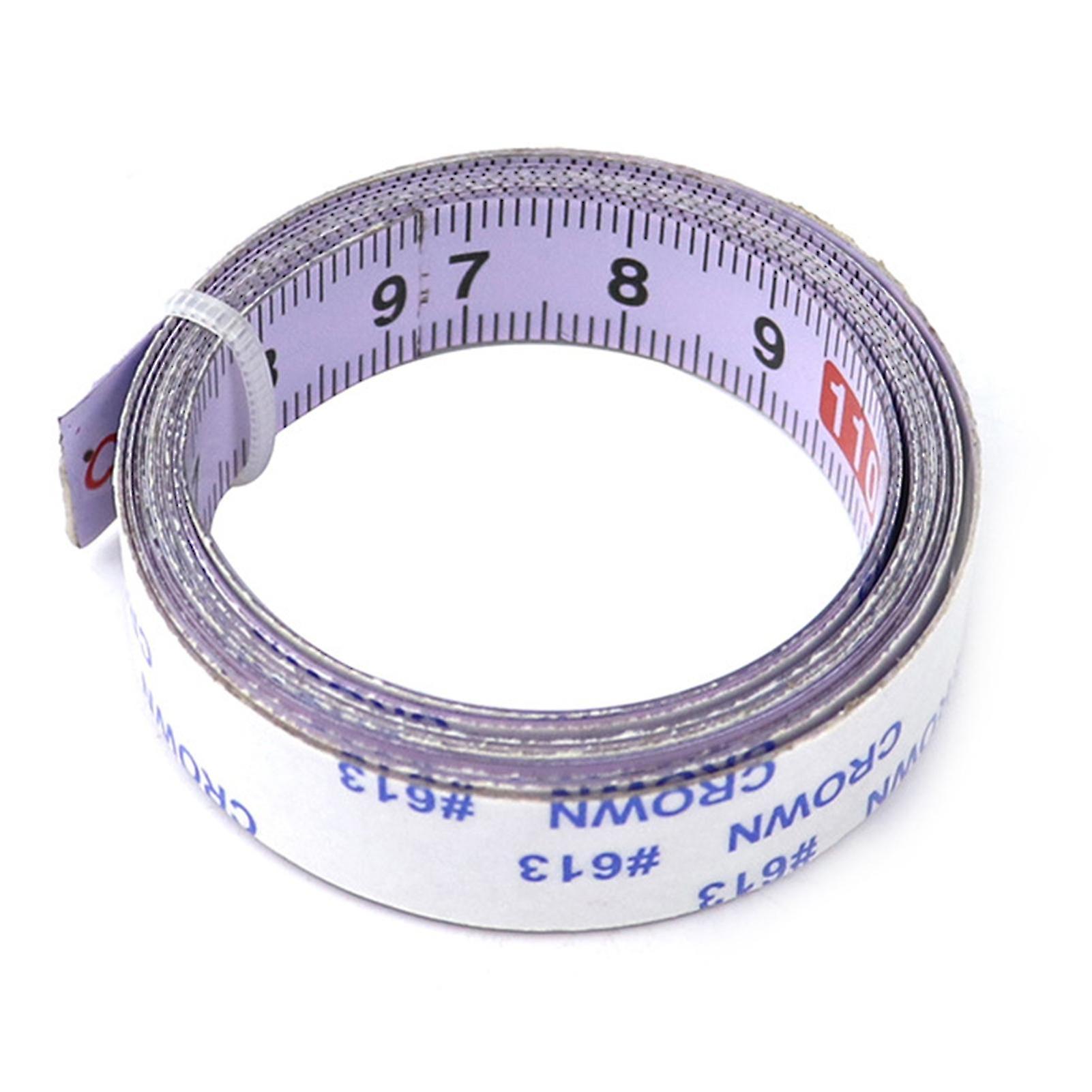 1/2/3/4/5/6m Self-adhesive Reverse Measuring Ruler Stainless Steel Tape Measure For Saw Tables