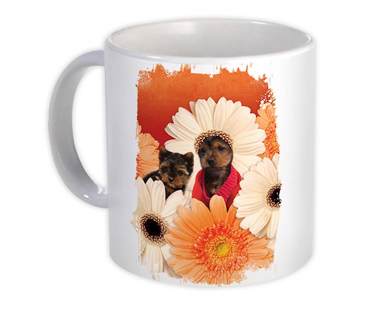 Presentmugg: Yorkshire Flowers Dog