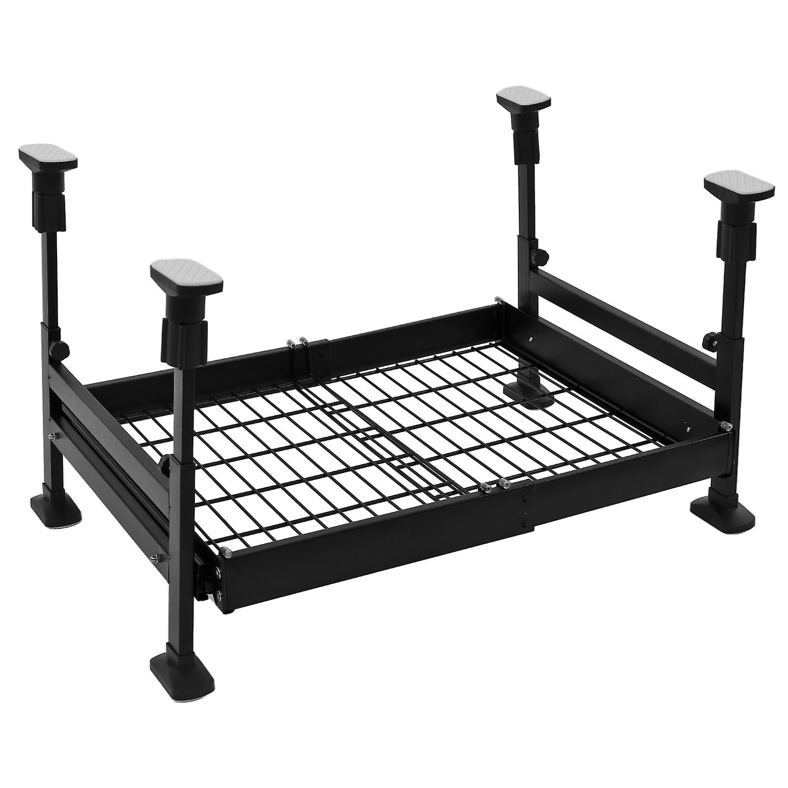 Pull Out Cabinet Organizer Heavy Duty Slide Out Shelves Sliding Drawer Storage For Pots Pans Black Large Single Layer