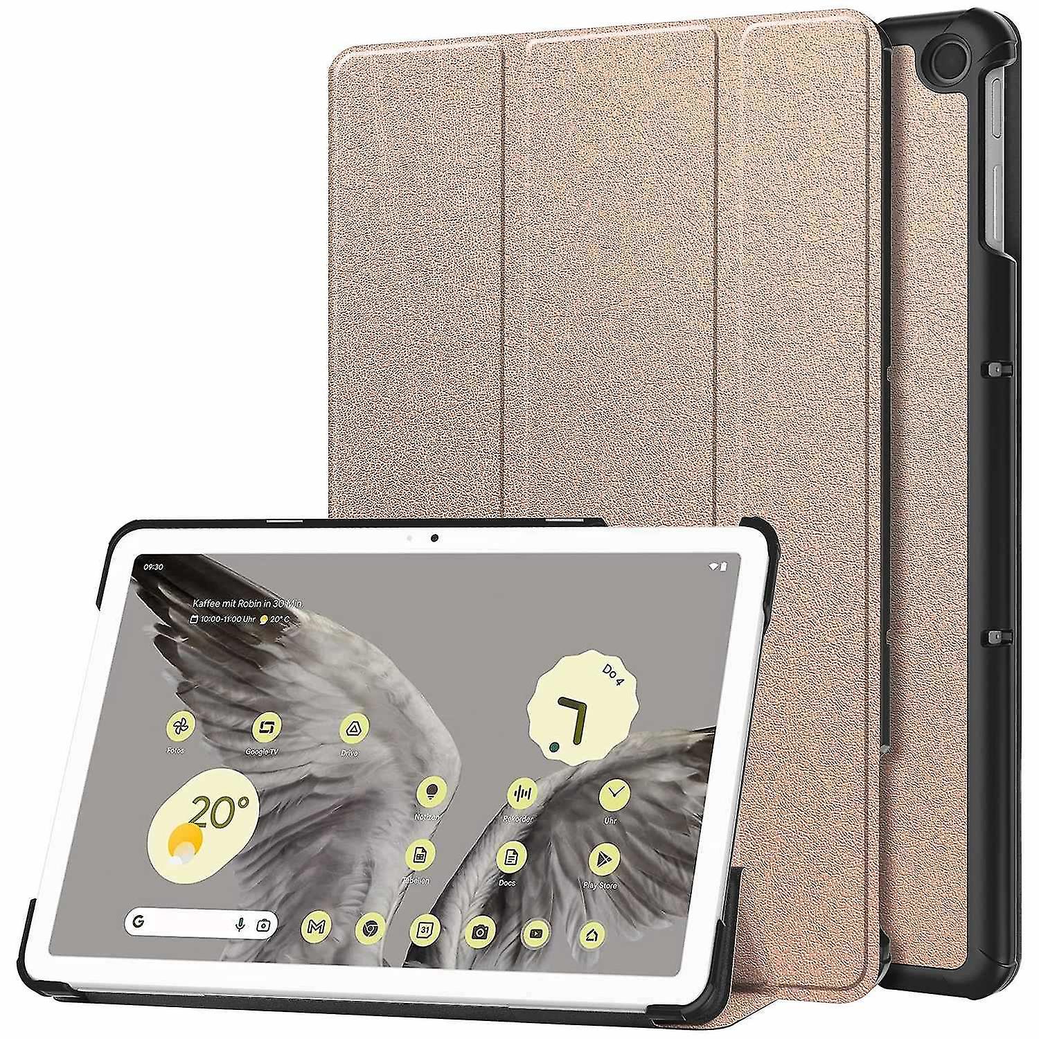 For Google Pixel Tablet Tri-fold Stand Tablet Case Pu Leather Anti-drop Tablet Cover
