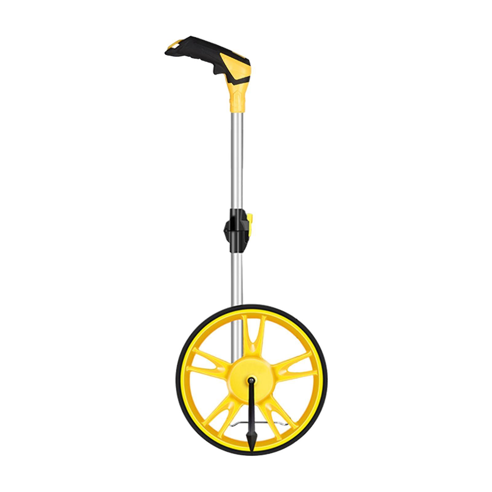 Distance Measuring Wheel Portable Foldable Handheld Rolling Measurement Tool Yellow